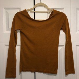 Zara Mustard long-sleeve top